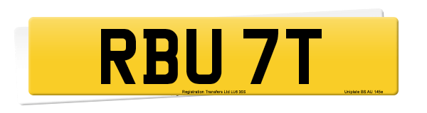 Registration number RBU 7T